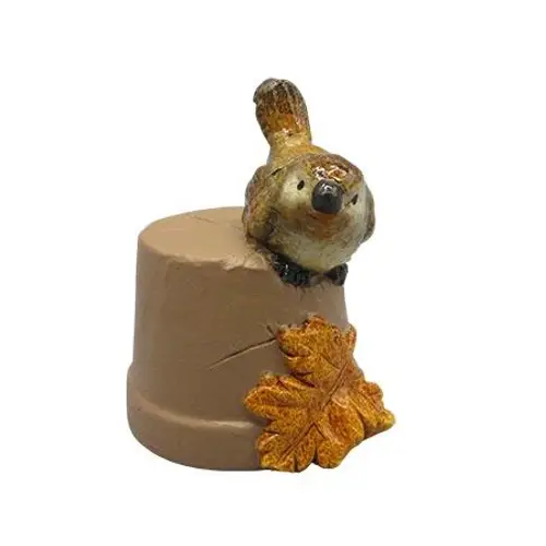 Vogel auf Topf 09x08x10cm