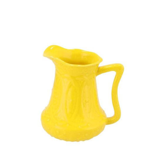 Keramik Kanne gelb 14x11x15cm