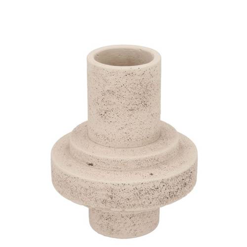 Beton Vase Tube weiss 16x16x19cm