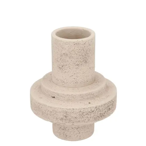 Beton Vase Tube weiss 16x16x19cm