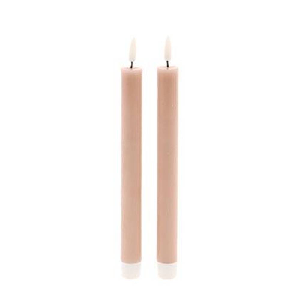 LED Kerze Azra braun D02.2cm L24.5cm x2 ex.AA