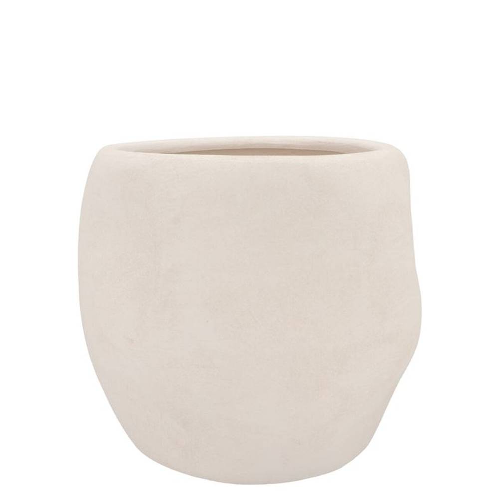 Keramik Übertopf Lisboa weiss 14x14x13cm