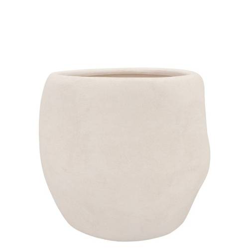 Keramik Übertopf Lisboa weiss 14x14x13cm