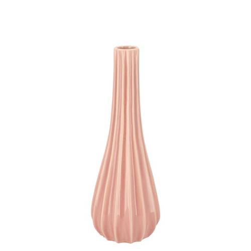 Keramik Vase Gia Stripes alt rosa 11x11x28cm