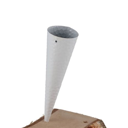 Teelichthalter Spitz weiss 4x15cm