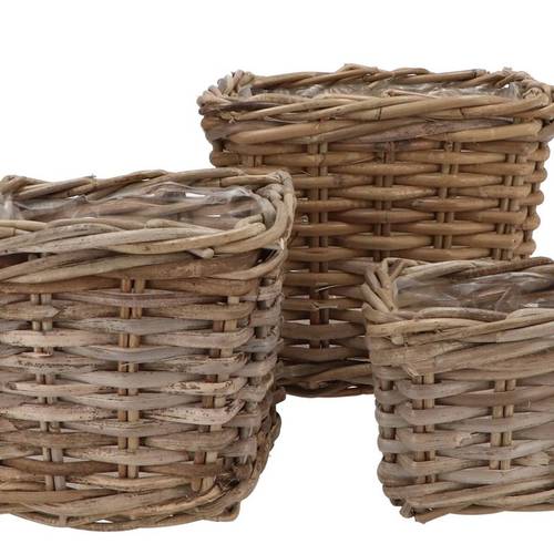 Korb Rattan Kuboo 3/Set 15/20/25cm 13/18/22cm
