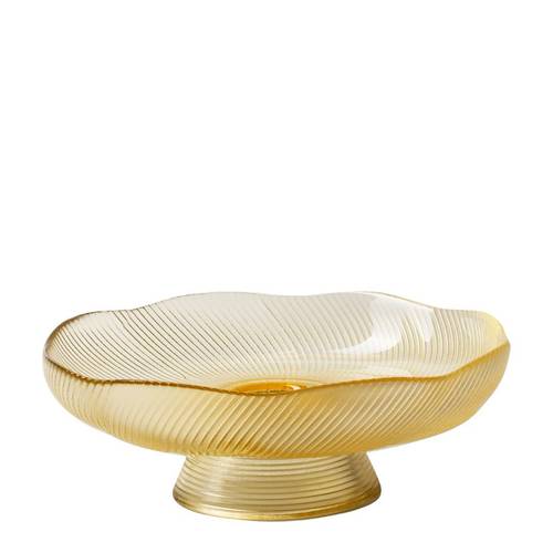 Glas Schale Florieke gelb D23.5cm H09cm