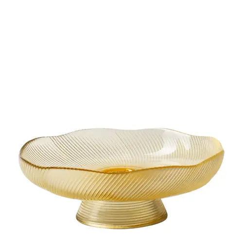 Glas Schale Florieke gelb D23.5cm H09cm