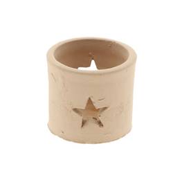 Keramik Teelicht Dani Stern terrakotta D08cm H07.5cm