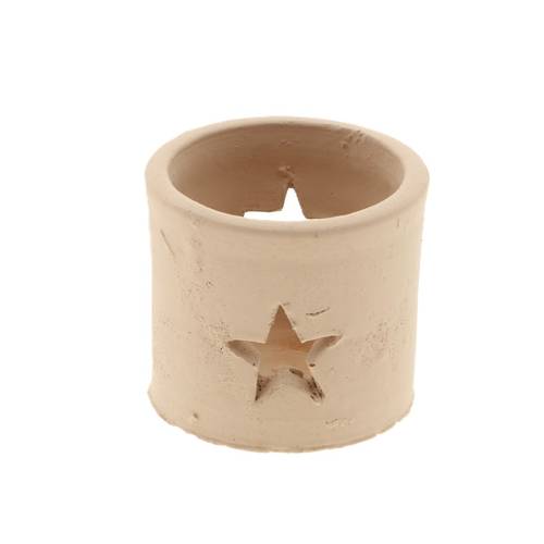 Keramik Teelicht Dani Stern terrakotta D08cm H07.5cm