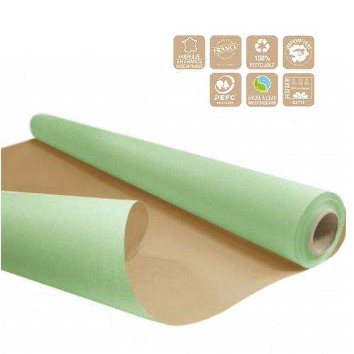 Papier Rolle braun/Minze 60gr 50m