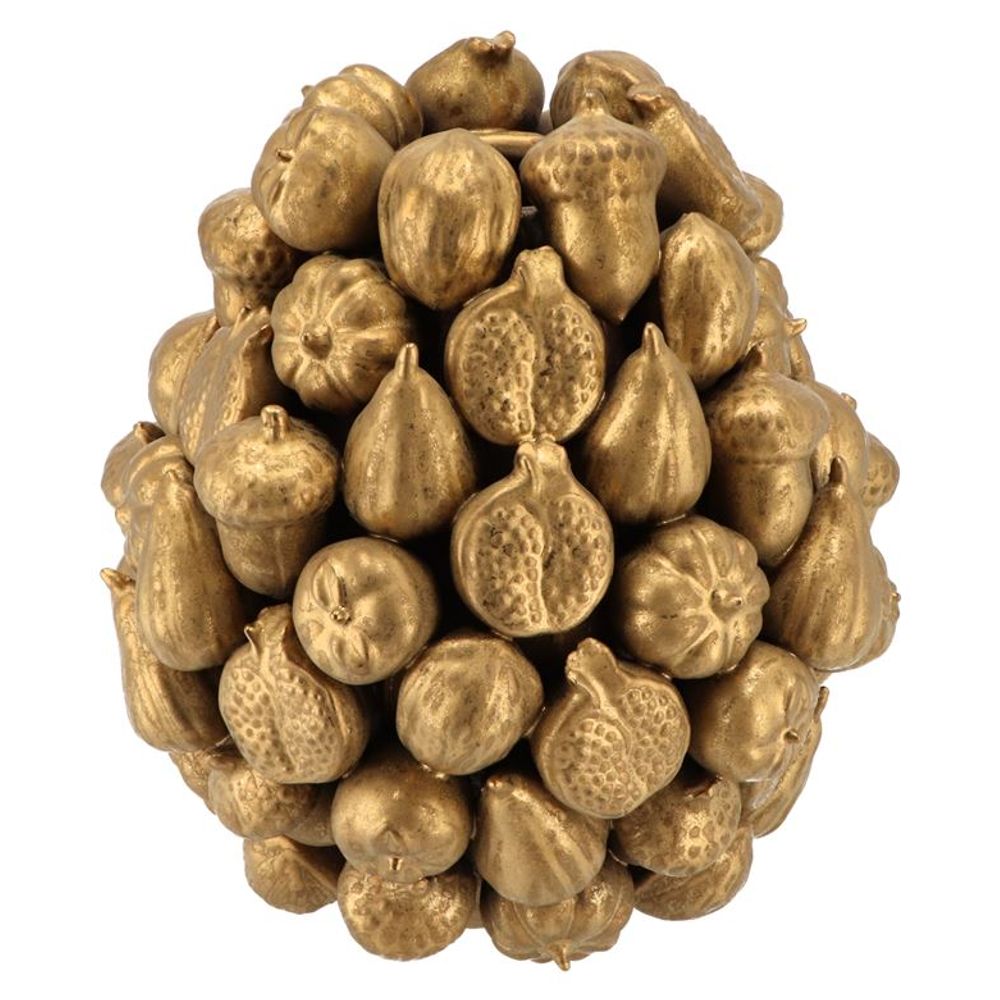 Keramik Vase Wald Früchte Gold D26cm H29cm
