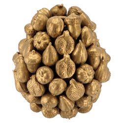 Keramik Vase Wald Früchte Gold D26cm H29cm
