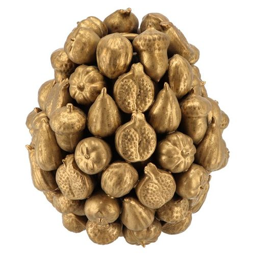 Keramik Vase Wald Früchte Gold D26cm H29cm