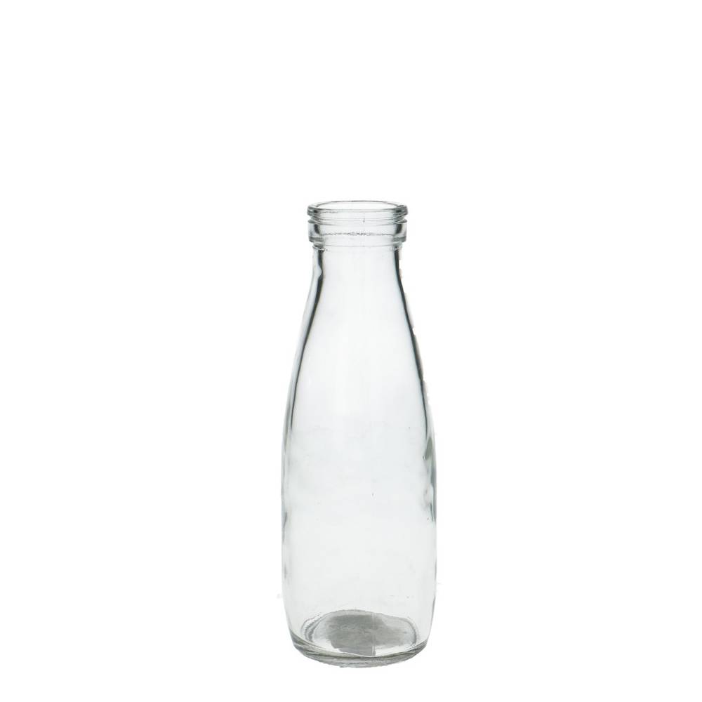 Glas Flasche rund D04/07cm H21cm