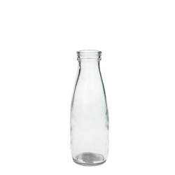 Glas Flasche rund D04/07cm H21cm