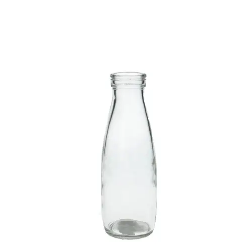 Glas Flasche rund D04/07cm H21cm
