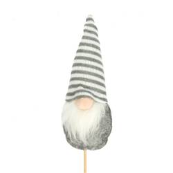 Gnom auf Stab grau L10cm 06x15cm