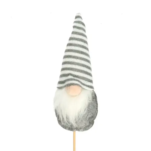 Gnom auf Stab grau L10cm 06x15cm