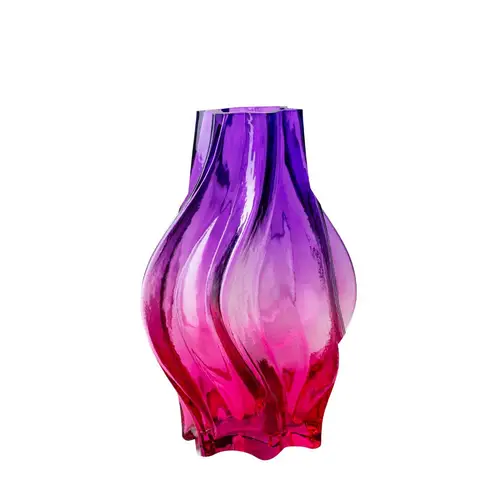 Glas Vase Shelby rosa D15.5cm H25cm  