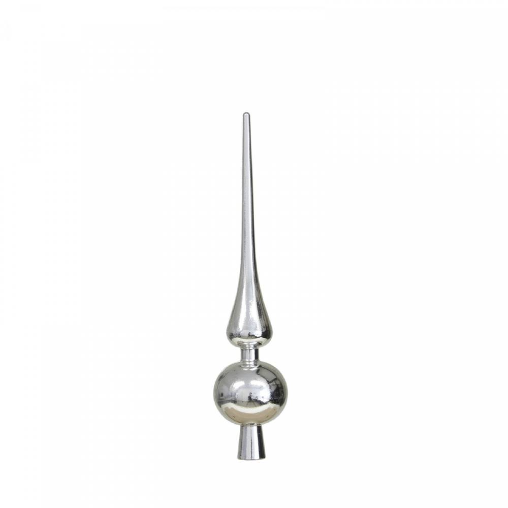Deko Spitze Plastik silber 28cm