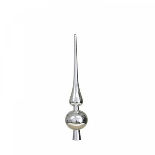 Deko Spitze Plastik silber 28cm