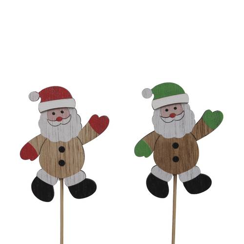 Weihnachtsmann auf Stab mix L20cm 04.5x07.5cm