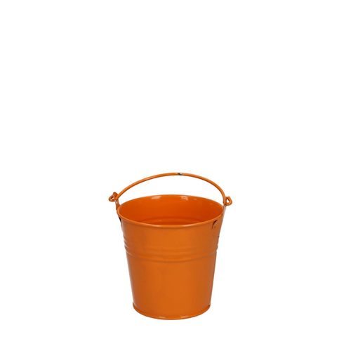 Zink Eimer orange D08cm H07cm