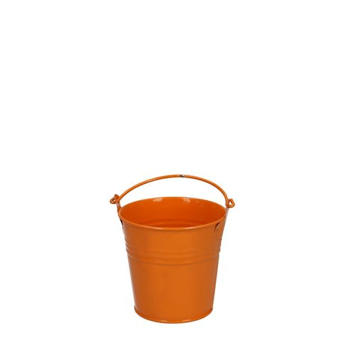 Zink Eimer orange D08cm H07cm