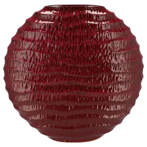Keramik Vase Inga Jada Wave weinrot 51x17x50cm