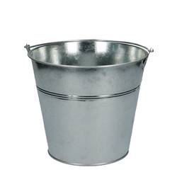 Zink Eimer silber +Henkel D16cm H15cm