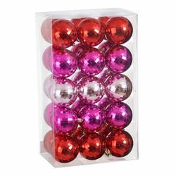 Kugel Plastik mix rosa  D08cm x30