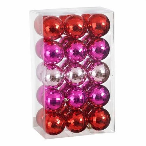 Kugel Plastik mix rosa  D08cm x30