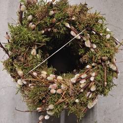 Kranz grün Moos/Kätchen D30cm (B08)