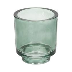 Glas Teelicht grün D09cm H10cm