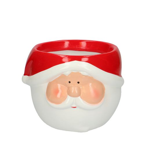 Keramik Weihnachtsmann rot/weiss D16cm H12cm