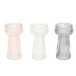 Glas Vase Carmen 3/Set D07.5cm H14cm
