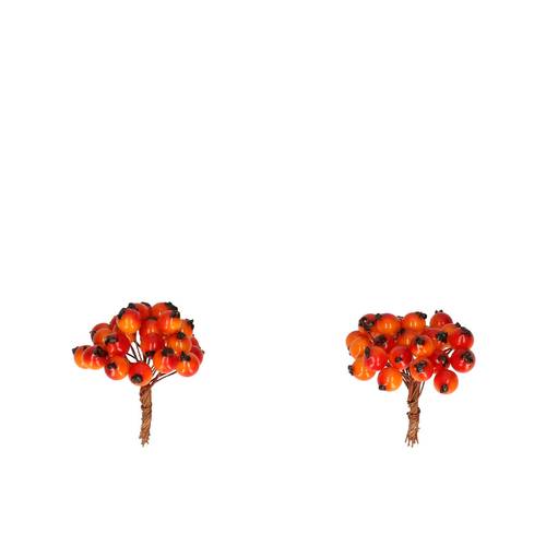 Herbst Beere orange auf Draht d1cm X192