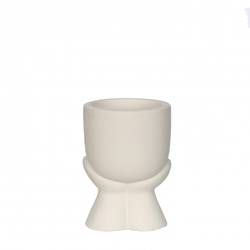 Keramik Übertopf Daydream creme D07.5cm H10.5cm