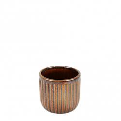 Keramik Topf Rainy braun D07.5cm H07cm