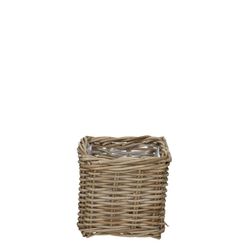 Korb Rotan grau Viereck D20cm H20cm