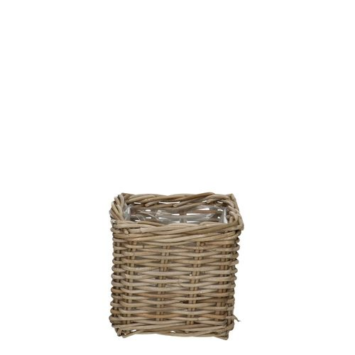 Korb Rotan grau Viereck D20cm H20cm