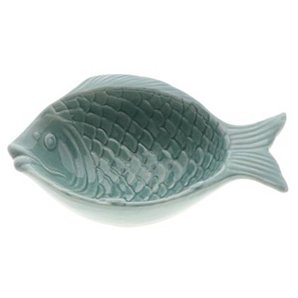 Keramik Schale Fisch blau 16.5x09x05cm