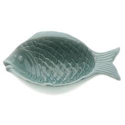 Keramik Schale Fisch blau 16.5x09x05cm
