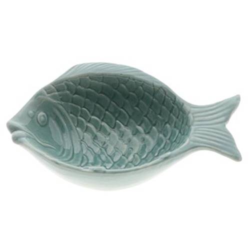 Keramik Schale Fisch blau 16.5x09x05cm