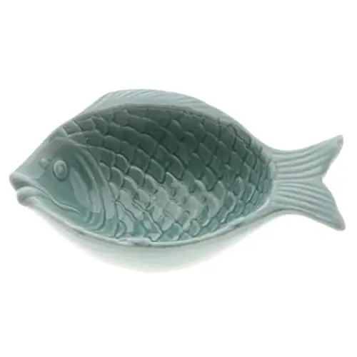 Keramik Schale Fisch blau 16.5x09x05cm