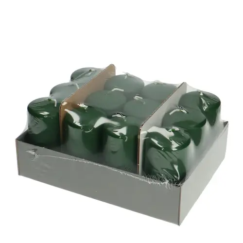 Stumpfkerze Safe dunkel grün D05cm H10cm 25H