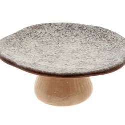 Keramik Teller Dolo dunkel braun D21.5cm H08.5cm