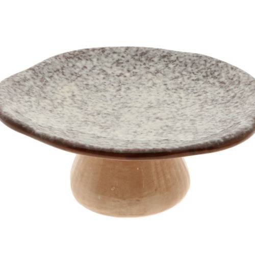 Keramik Teller Dolo dunkel braun D21.5cm H08.5cm