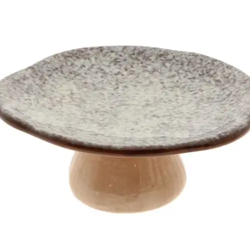 Keramik Teller Dolo dunkel braun D21.5cm H08.5cm